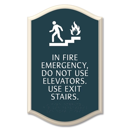 In Fire Emergency, Do Not Use Elevator - Braille