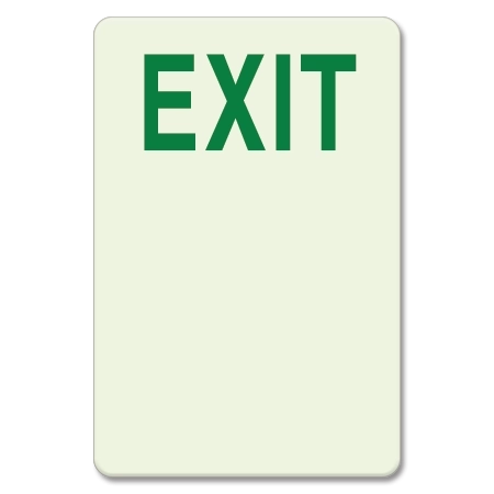 Photoluminescent EXIT Door Handle Marking